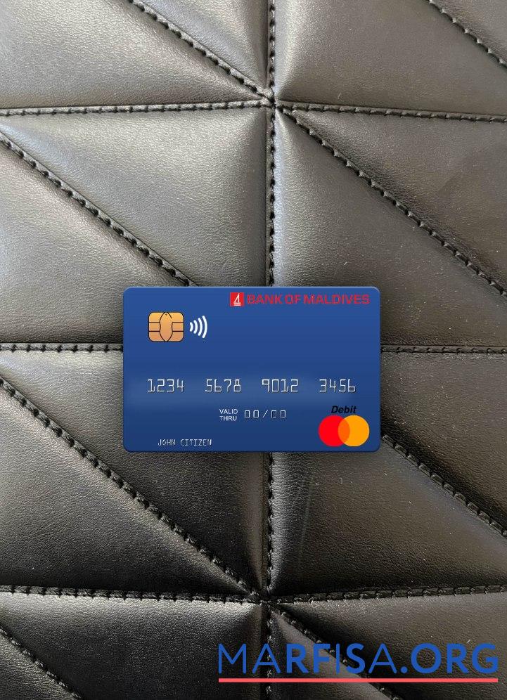 Blank Maldives Bank of Maldives mastercard photolook front real example